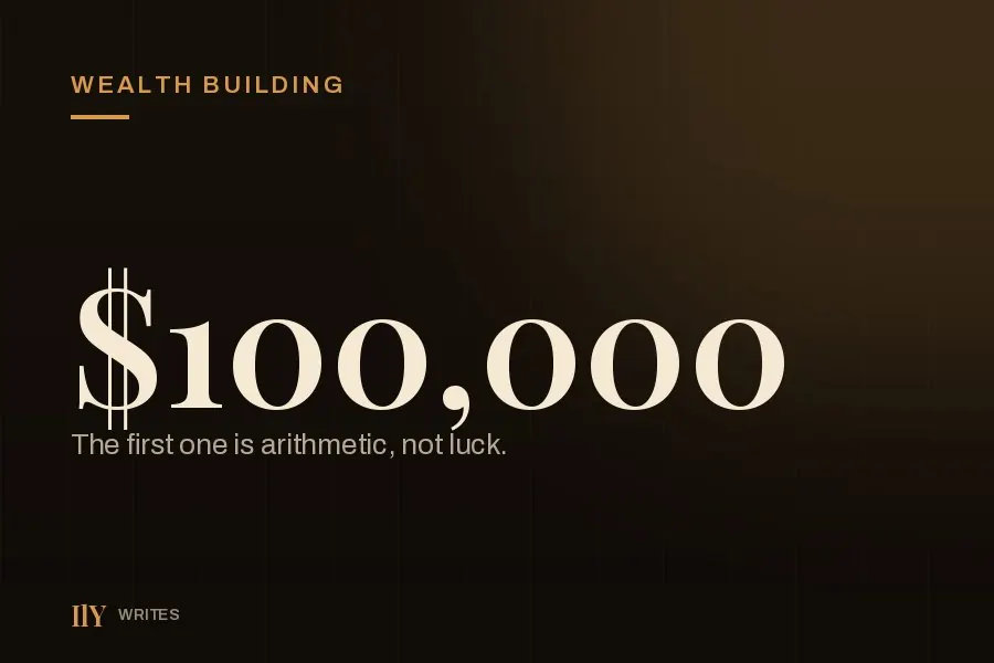The first $100,000 — essay cover